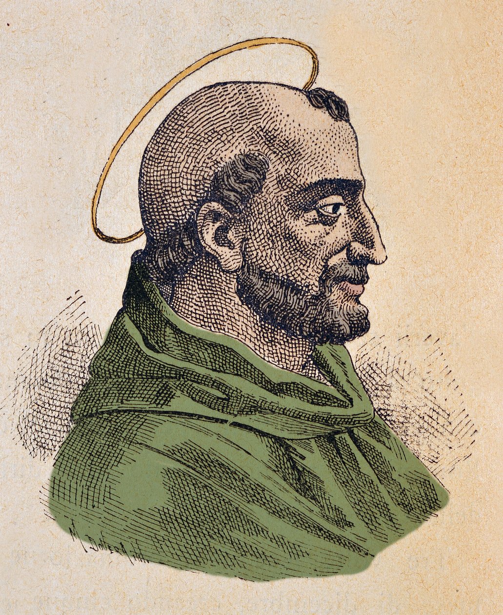 教皇阿尼塞特（Anicetus 或 Aniceto）的肖像（约 155-166 年） 作者 意大利学校