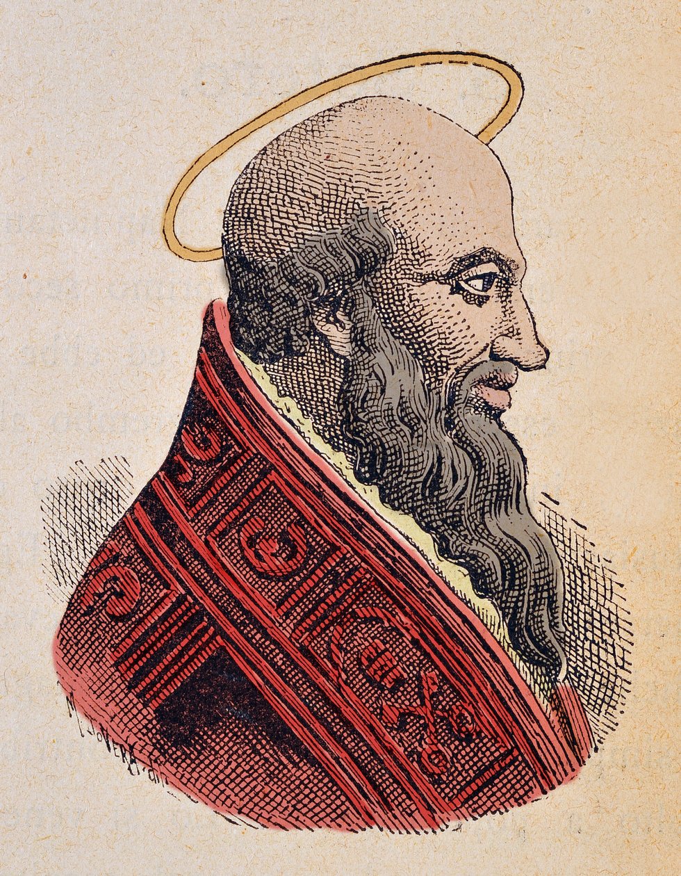 教皇 Eleuthere 的肖像（Eleuterus 或 Eleutherius 或 Eleuterio）（约 175-189） 作者 意大利学校