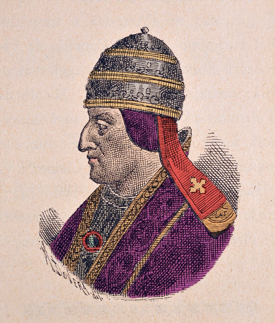 教皇尤金四世(Eugenio, Eugenius)的画像(1431-1447) 作者 意大利学校