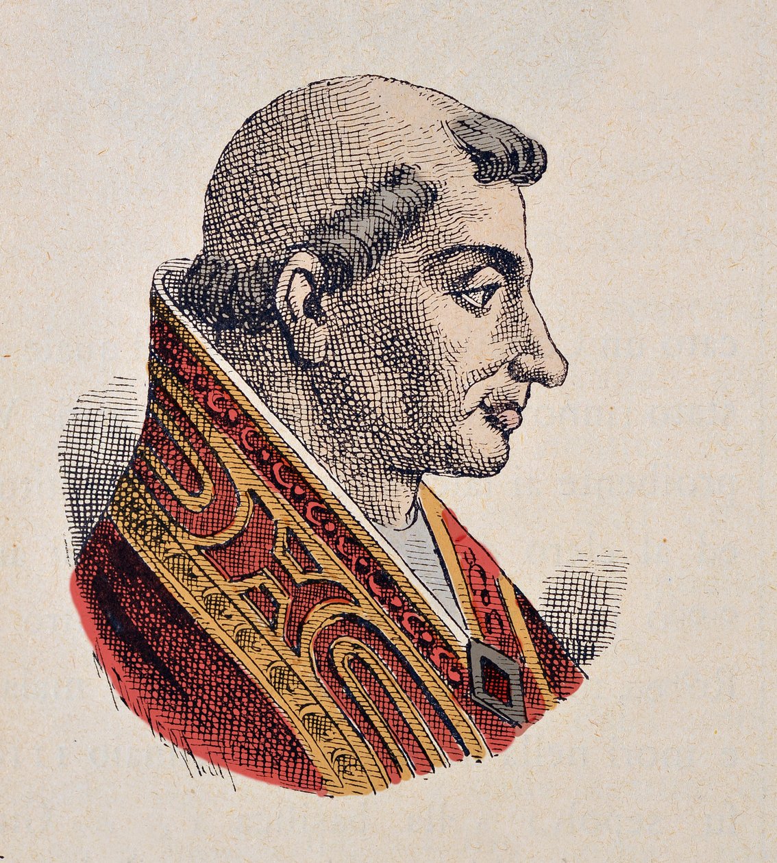 教皇格拉塞二世（Gelasius I或gelasio）的画像（1118-1119）。 作者 意大利学校