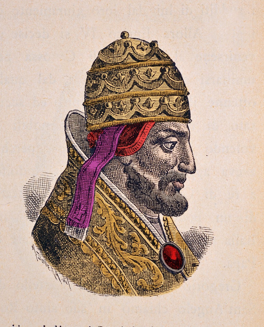 教皇格雷瓜尔七世（Gregorio、Gregorius或Gregory）的画像（1073-1085）。 作者 意大利学校