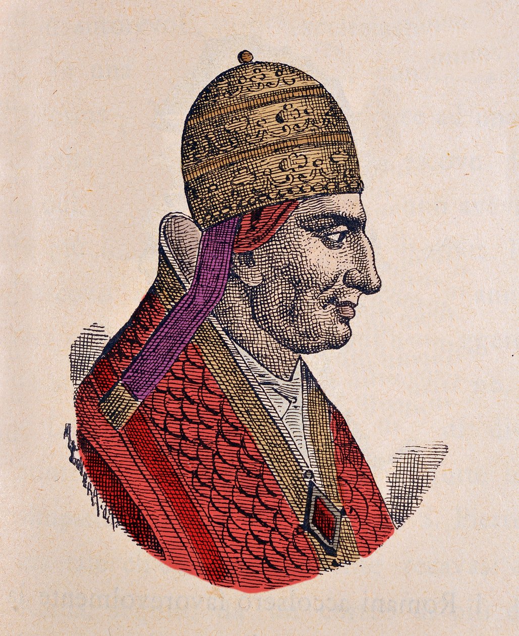 教皇格雷戈里六世肖像（Gregorio、Gregorius 或 Gregory）（1045-1046） 作者 意大利学校
