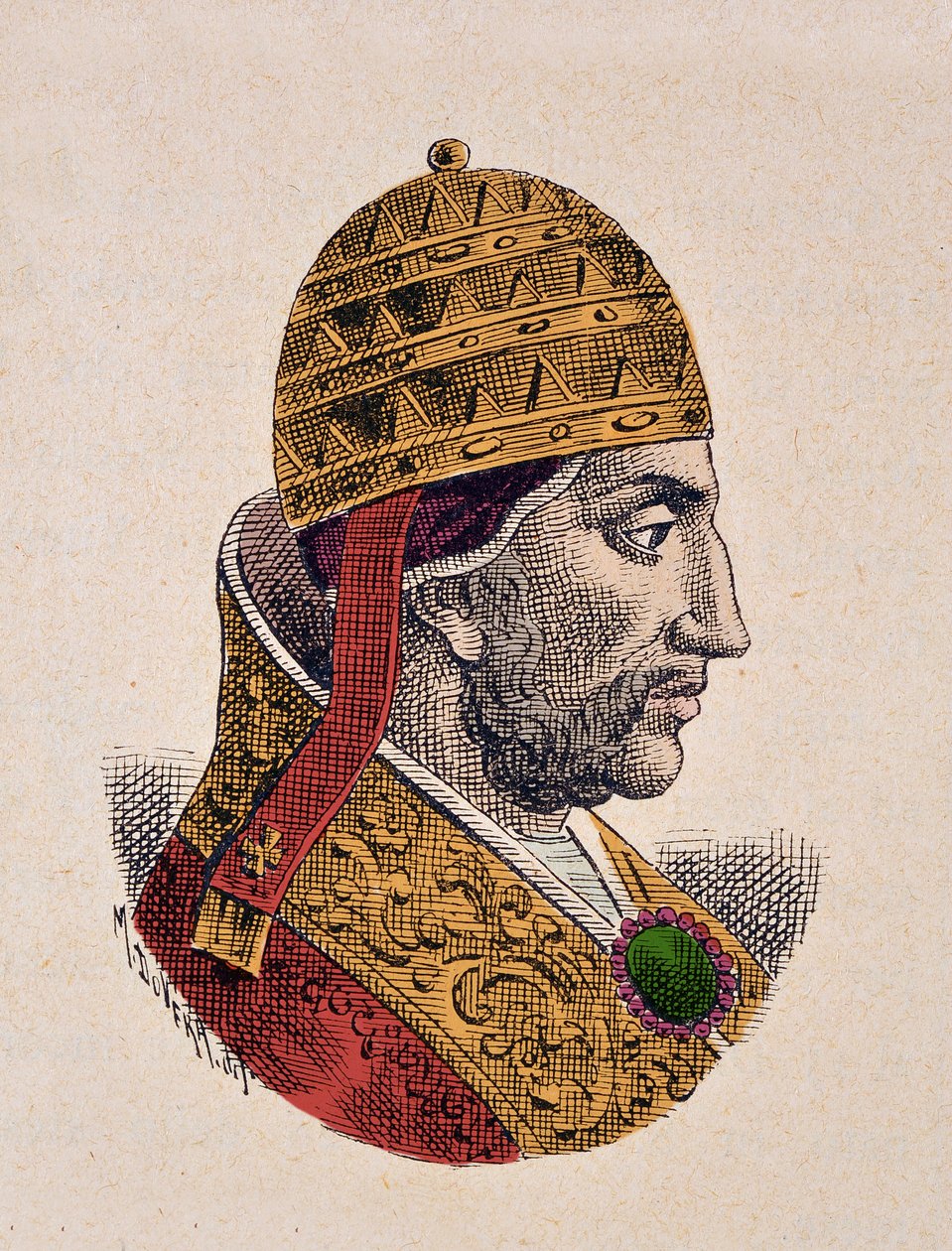 教皇尼古拉斯三世肖像（Nicola、Nicholas 或 Nicolo 或 Niccolo 或 Nicolaus）（1277-1280） 作者 意大利学校