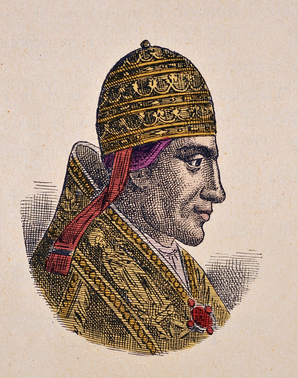 教皇尼古拉斯二世肖像（Nicola、Nicholas 或 Nicolo 或 Niccolo 或 Nicolaus）（1058-1061） 作者 意大利学校