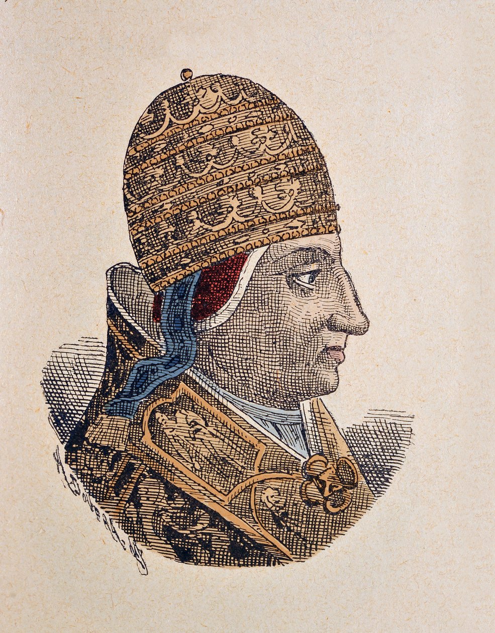 教皇尼古拉斯五世肖像（Nicola、Nicholas 或 Nicolo 或 Niccolo 或 Nicolaus）（1447-1455） 作者 意大利学校
