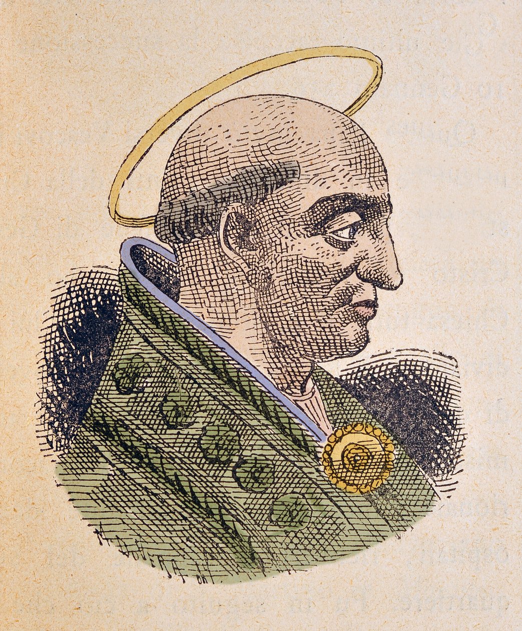 教皇 Pontien 的肖像（ou Pontian 或 Pontianus 或 Ponziano）（230-235） 作者 意大利学校