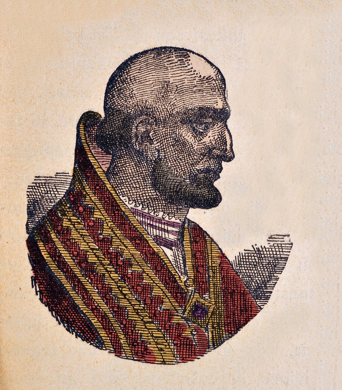 教皇西奥多·伊尔（Theodorus 或 Teodoro）的肖像（642-649） 作者 意大利学校