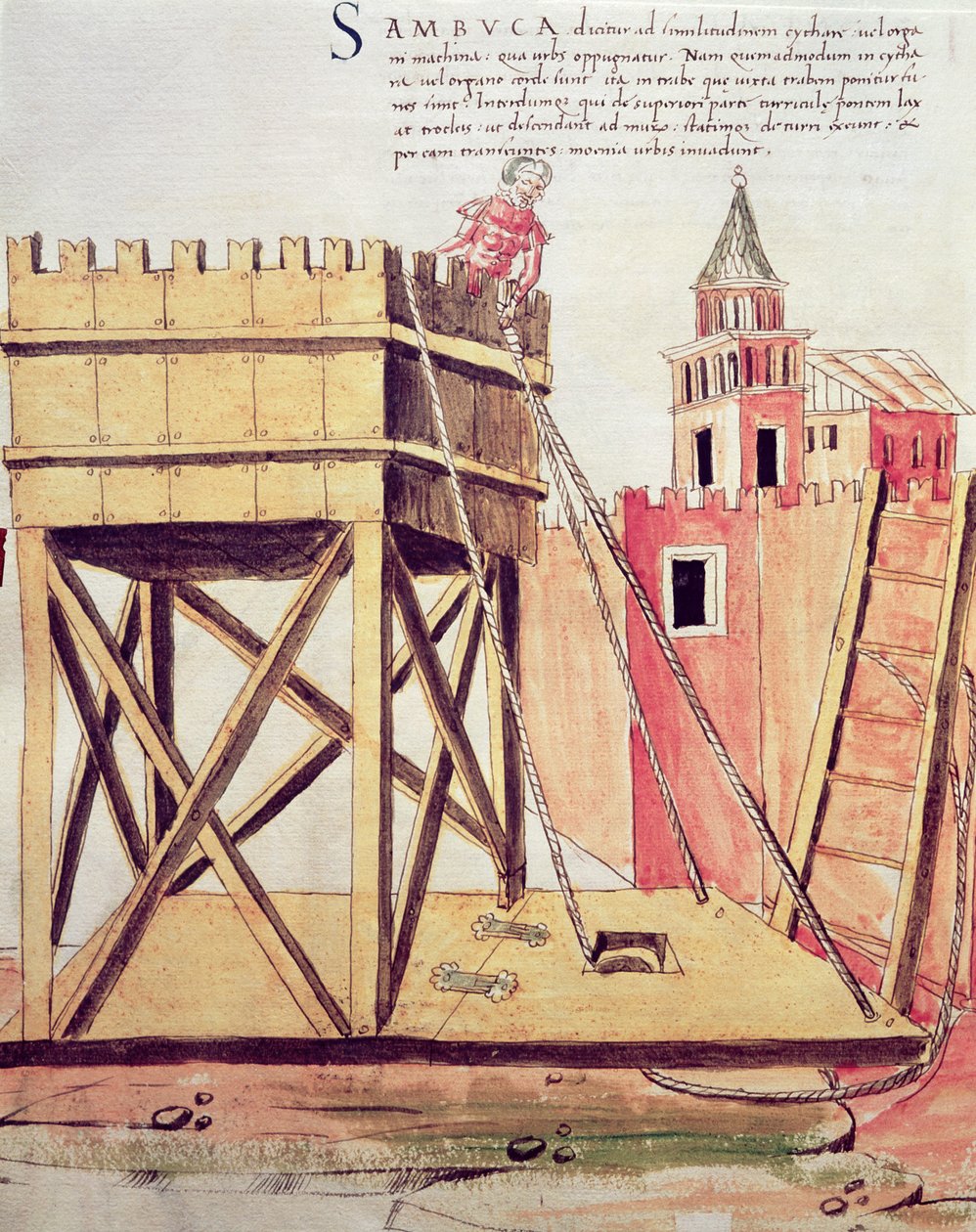 Project for a siege tower, illustration from 