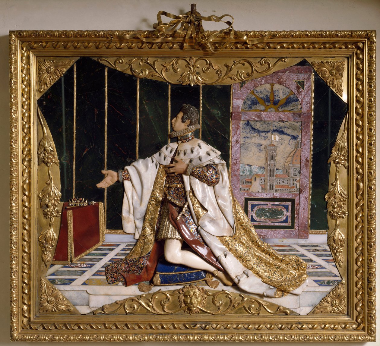 托斯卡纳大公科西莫二世（1590-1621）（Cosimo II de Medici）的代表作（Cosimo II of Medici, Grand Duke of Tuscany）高浮雕石头，黄金和辉煌（高浮雕）1617-1624佛罗伦萨，Museo degli Argenti, cat 486 作者 意大利学校