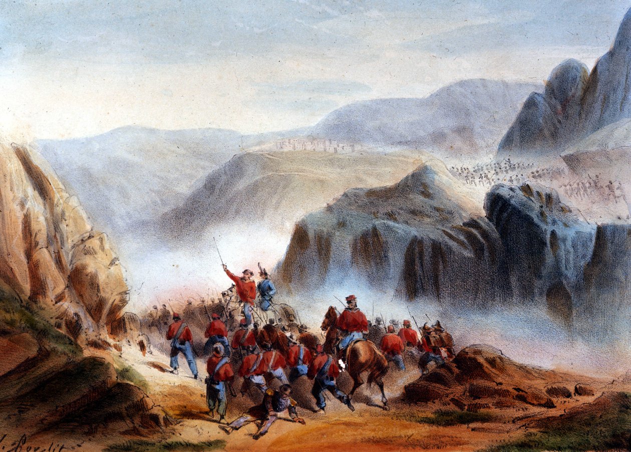 Risorgimento：Giuseppe Garibaldi（1807-1882）、两西西里王国的千军与军队在西西里岛的卡拉塔菲米之战 作者 意大利学校