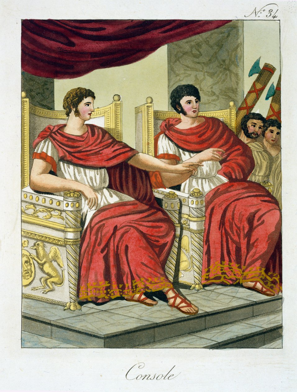 罗马领事，来自LAntica Roma，1825年 作者 意大利学校