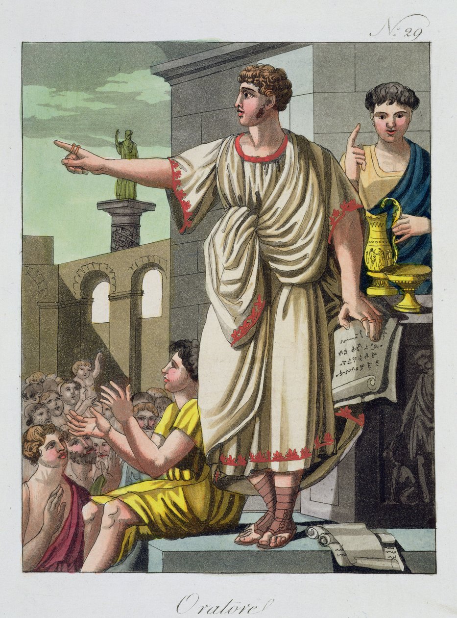 罗马演说家，来自LAntica Roma，1825年 作者 意大利学校