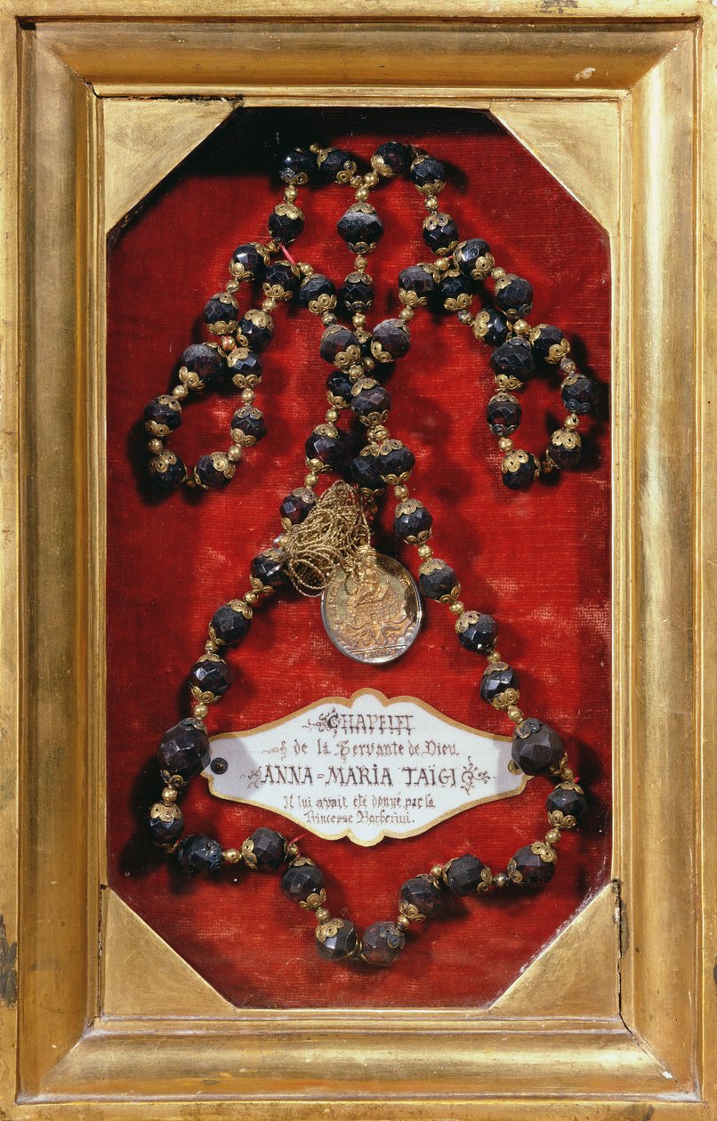 巴贝里尼公主给予Anna-Maria Taigi念珠（金和宝石） 作者 意大利学校