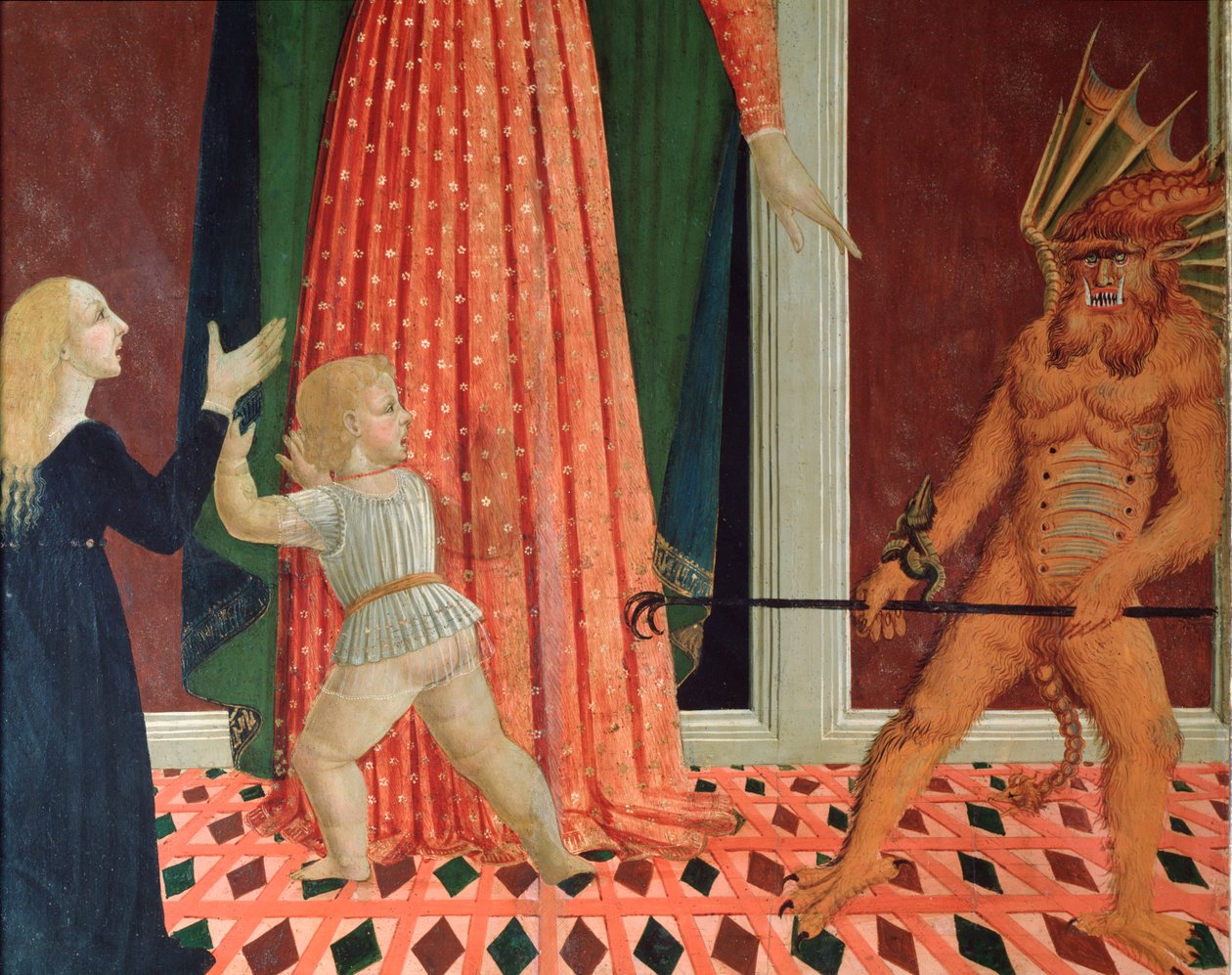 Santa Maria del Soccorso 或 Mary Help of Christians 恶魔细部（恶魔细部） 15 世纪佛罗伦萨画派绘画 佛罗伦萨圣灵教堂 作者 意大利学校