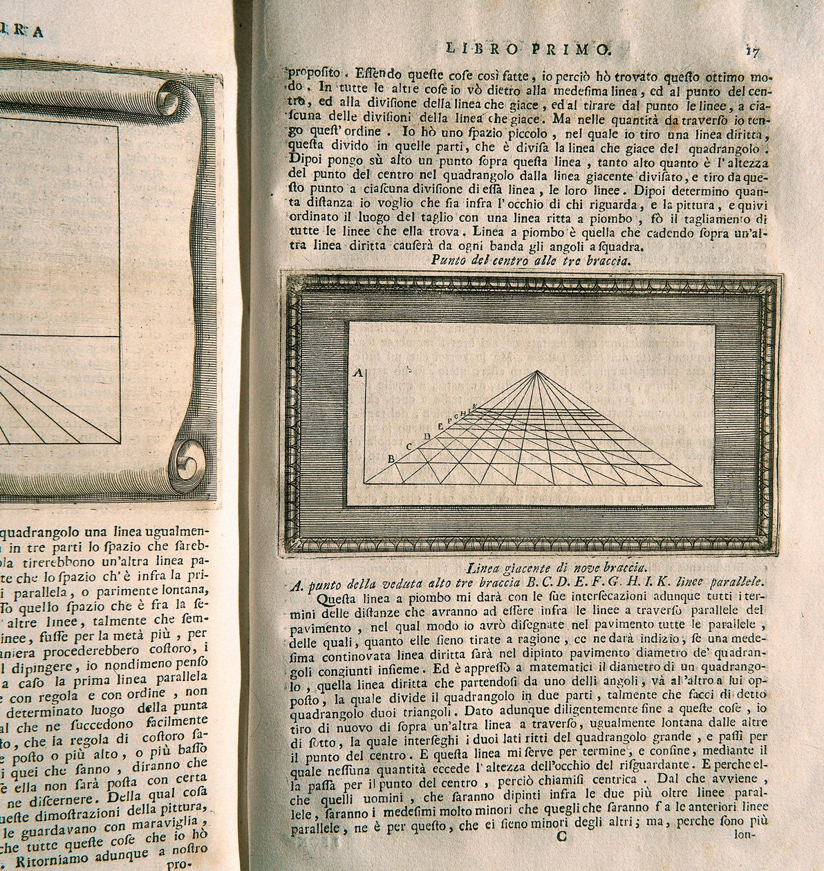 绘画中的透视研究 - 莱昂·巴蒂斯塔·阿尔贝蒂（Leon Battista Alberti）的“绘画”系列第一本书中的板（版画） 作者 意大利学校