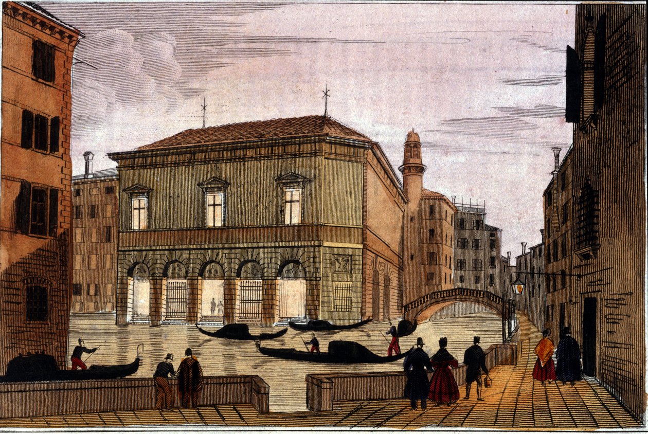 威尼斯凤凰剧院，1820年 作者 意大利学校