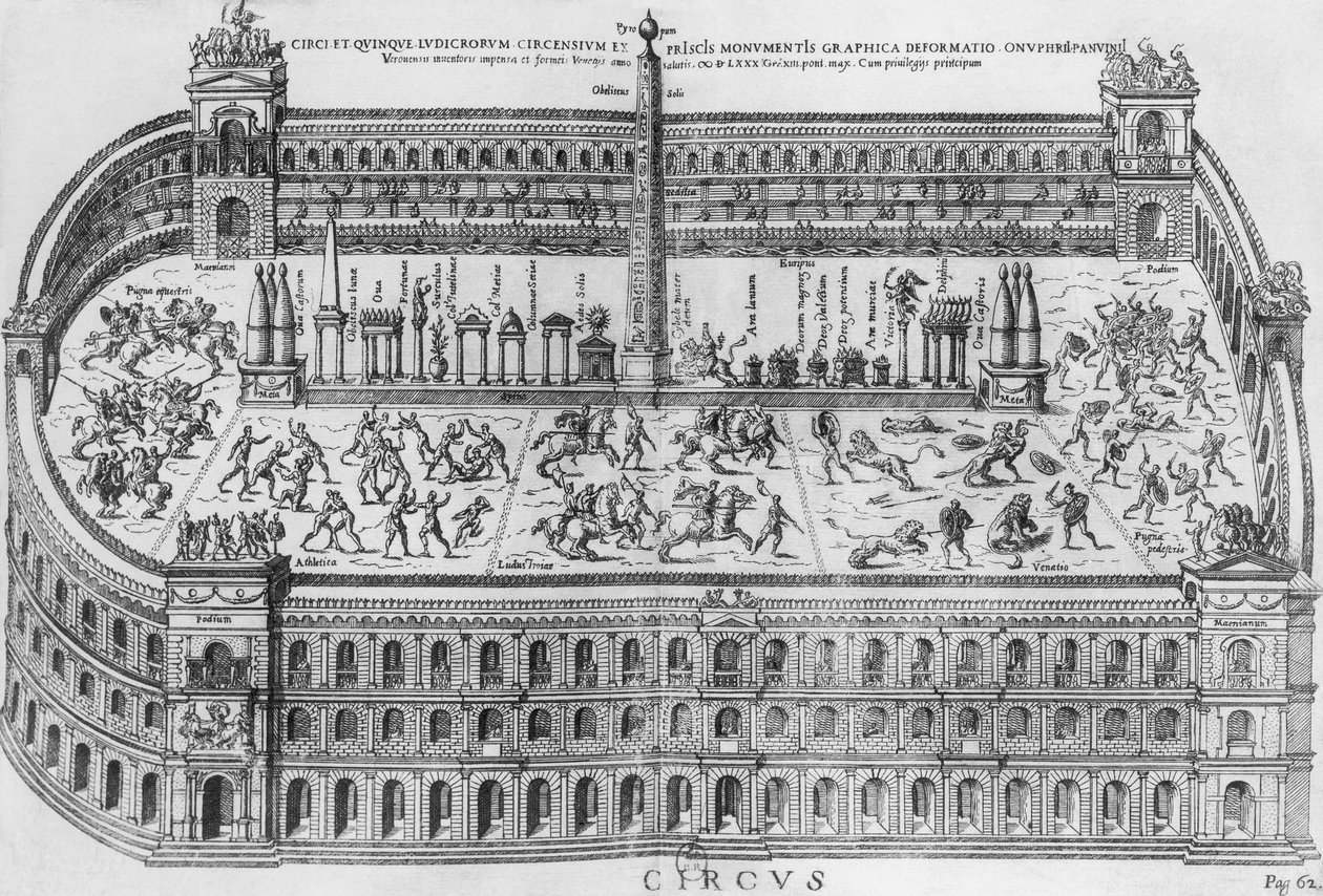罗马的Circus Maximus，c.1600 作者 意大利学校