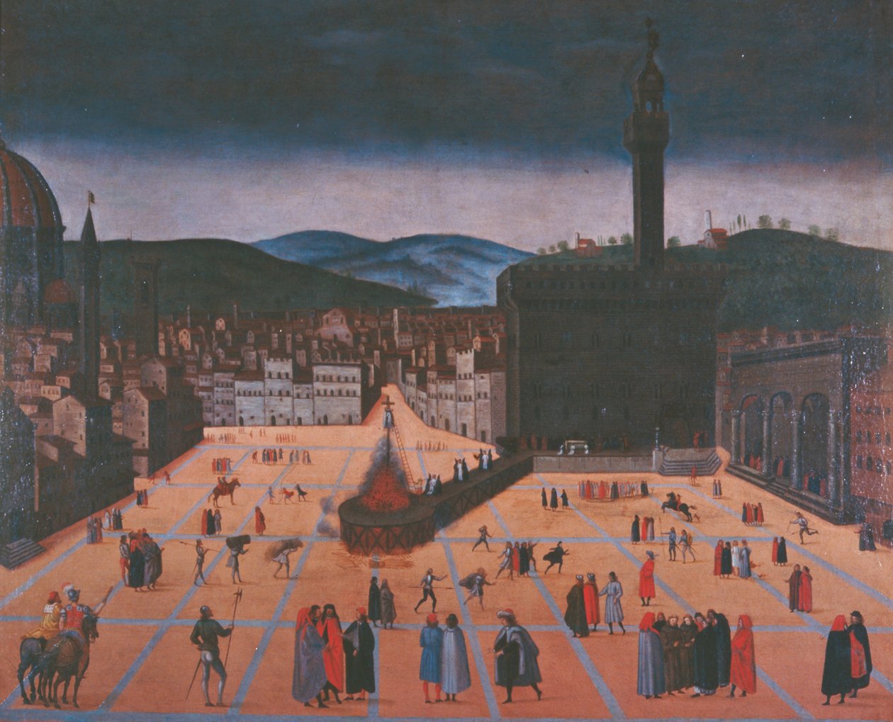 Girolamo Savonarola的执行 作者 意大利学校