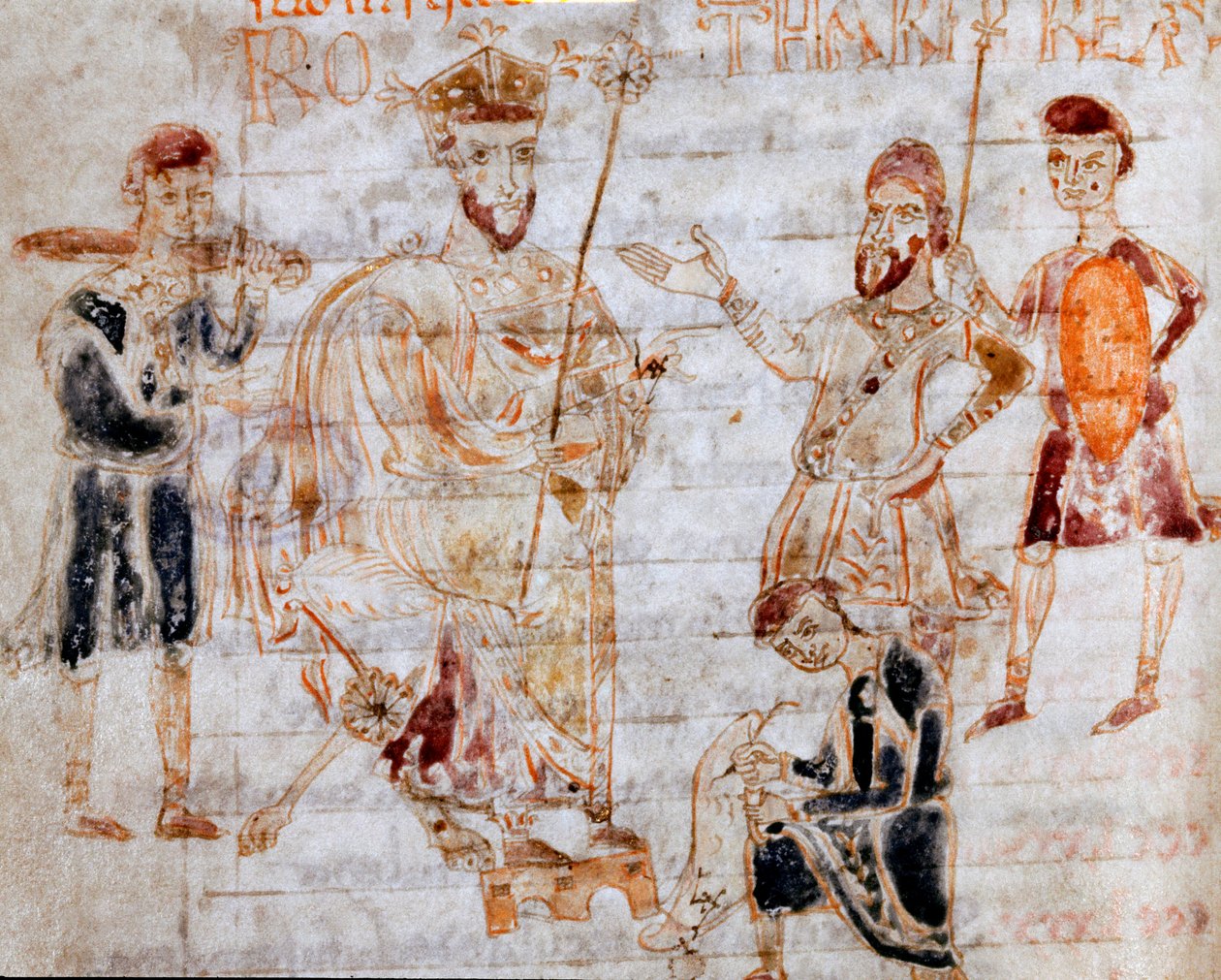 伦巴第国王 Rothari（或 Rotari）（死于 652 年）于 643 年 11 月 22 日发表了他对手稿 Pavia Page 的编辑（4 女士）“Codex Legum Longobardorum”（或 Langobardorum）描述了由 罗塔里国王 作者 意大利学校