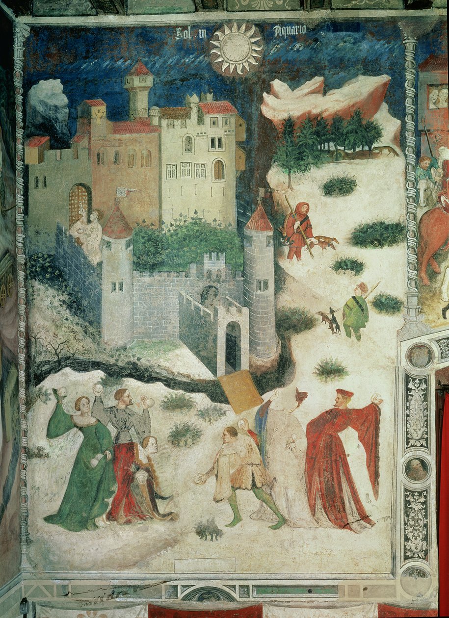 一月，c.1400（壁画）（另见 498706） 作者 意大利学校