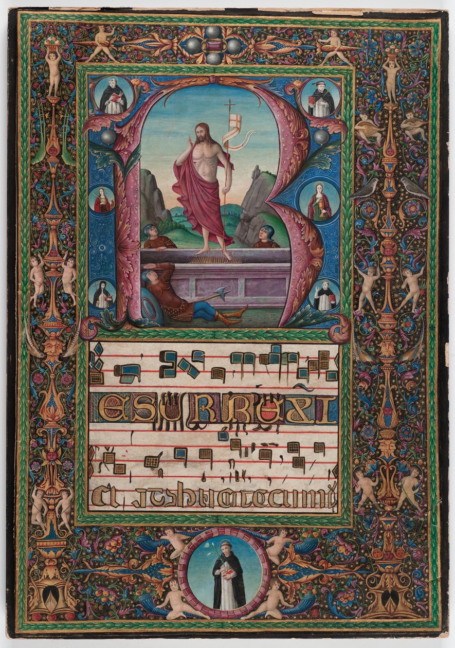 复活，意大利北部，c.1500（牛皮纸上的蛋彩画） 作者 意大利学校
