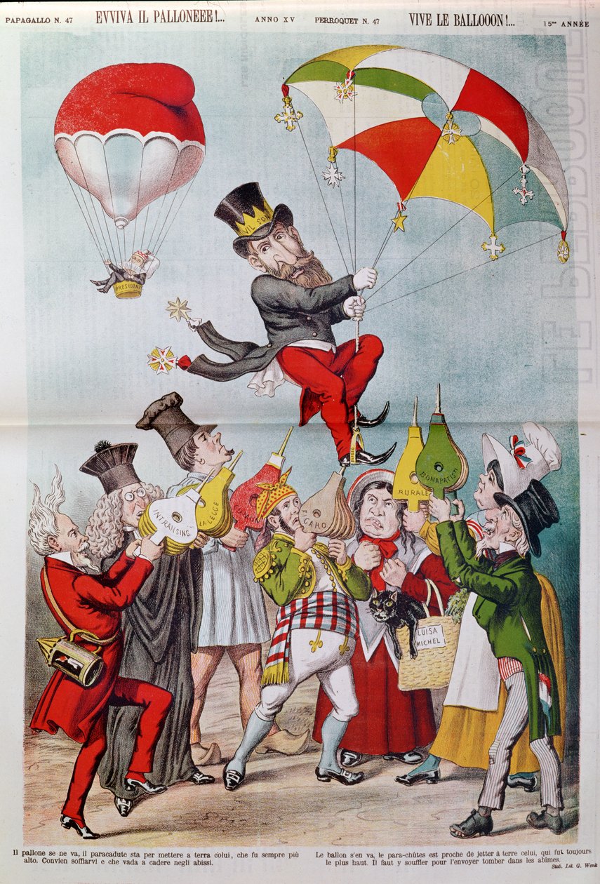 1887年的Wilson Affair，Le Perroquet的封面 作者 意大利学校