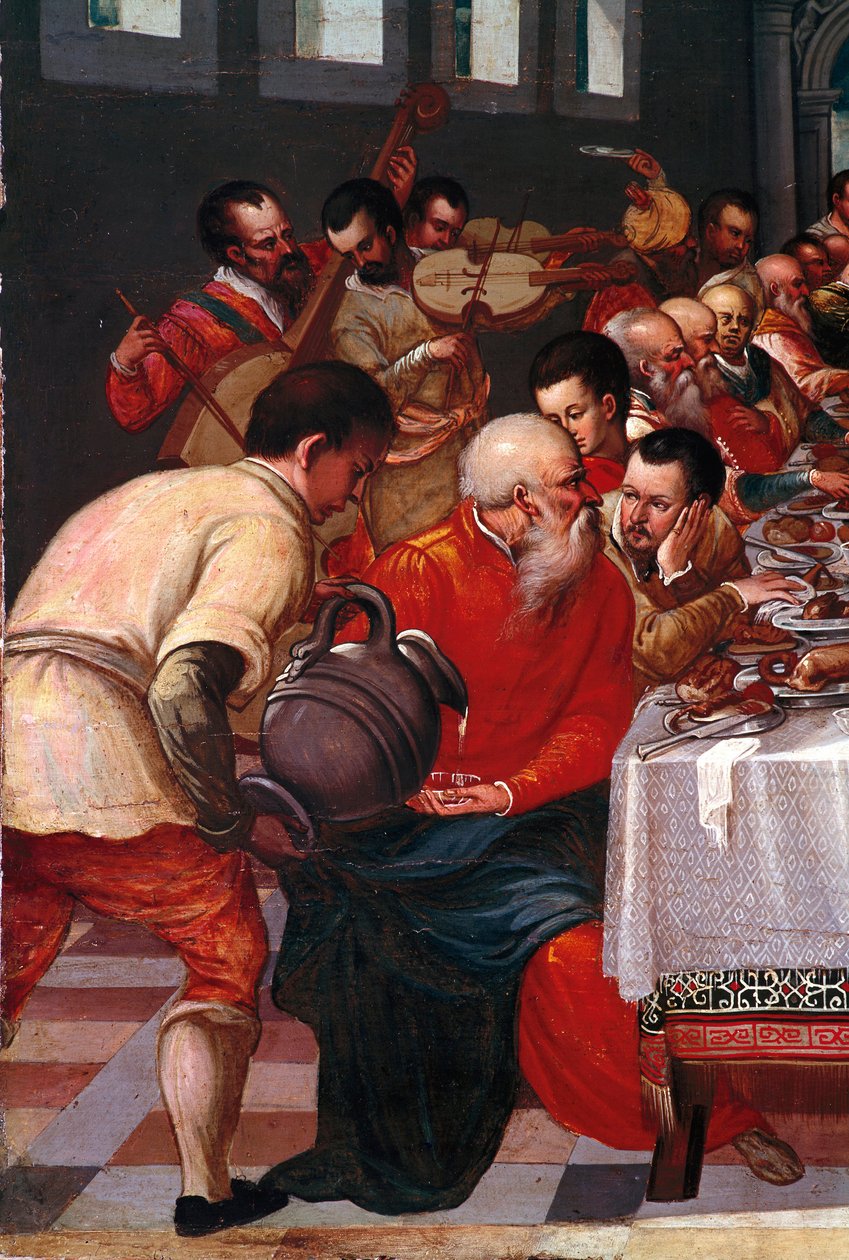 The wedding of Cana Detail. Anonymous painting of the Venetian school. 16th century Sun. 85x118 cm venise, Correr museum 作者 意大利学校