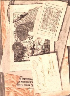 版画、素描、钱币等的变色构图。(钢笔和墨水，水洗和红粉笔）。 作者 意大利学校