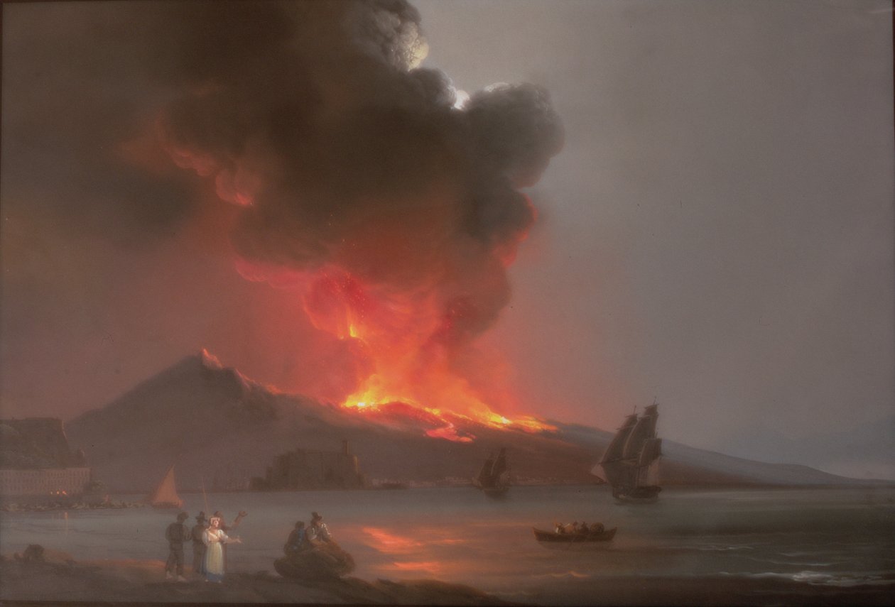 维苏威火山于1820年爆发 作者 意大利学校