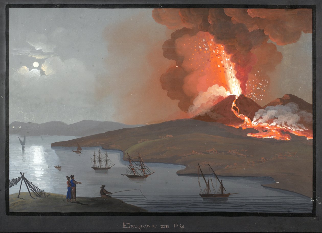 维苏威火山，1794年的喷发 作者 意大利学校