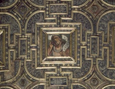 Pier Maria Pennacchi (1464-1514/15) 绘制的镶板天花板视图（木） 作者 意大利学校