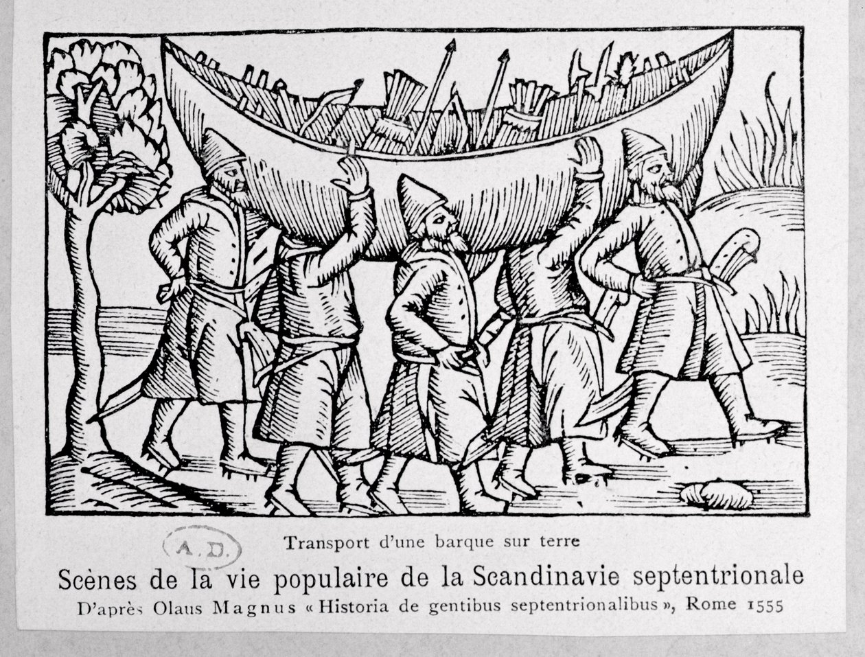 维京人的奥劳斯·马格努斯（1490至1558年），发表于罗马，1555背着船到俄罗斯，从北方民族的历史 作者 意大利学校