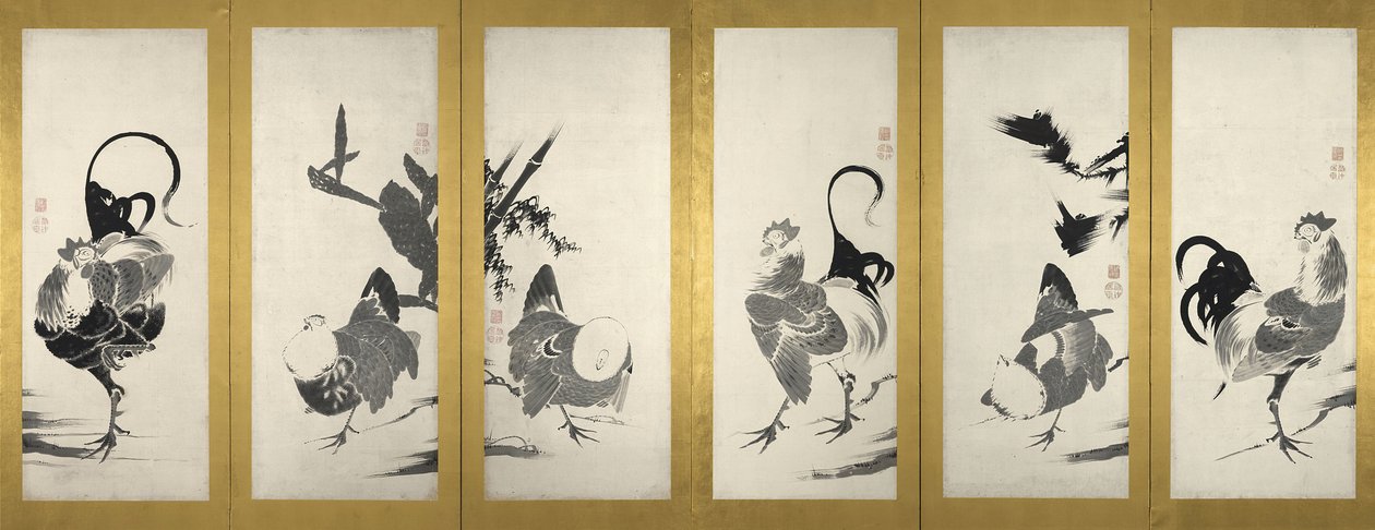 一对折叠屏幕之一 作者 伊藤雅作