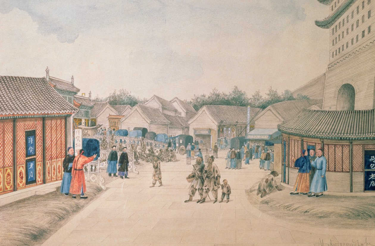 Tsyan-Minh Bridge，来自中国草图，1804-06 作者 伊万·亚历山德罗夫（Ivan Alexandrov）