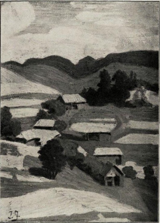 Bohinj地区的一个村庄 作者 伊凡·格罗哈尔（Ivan Grohar）
