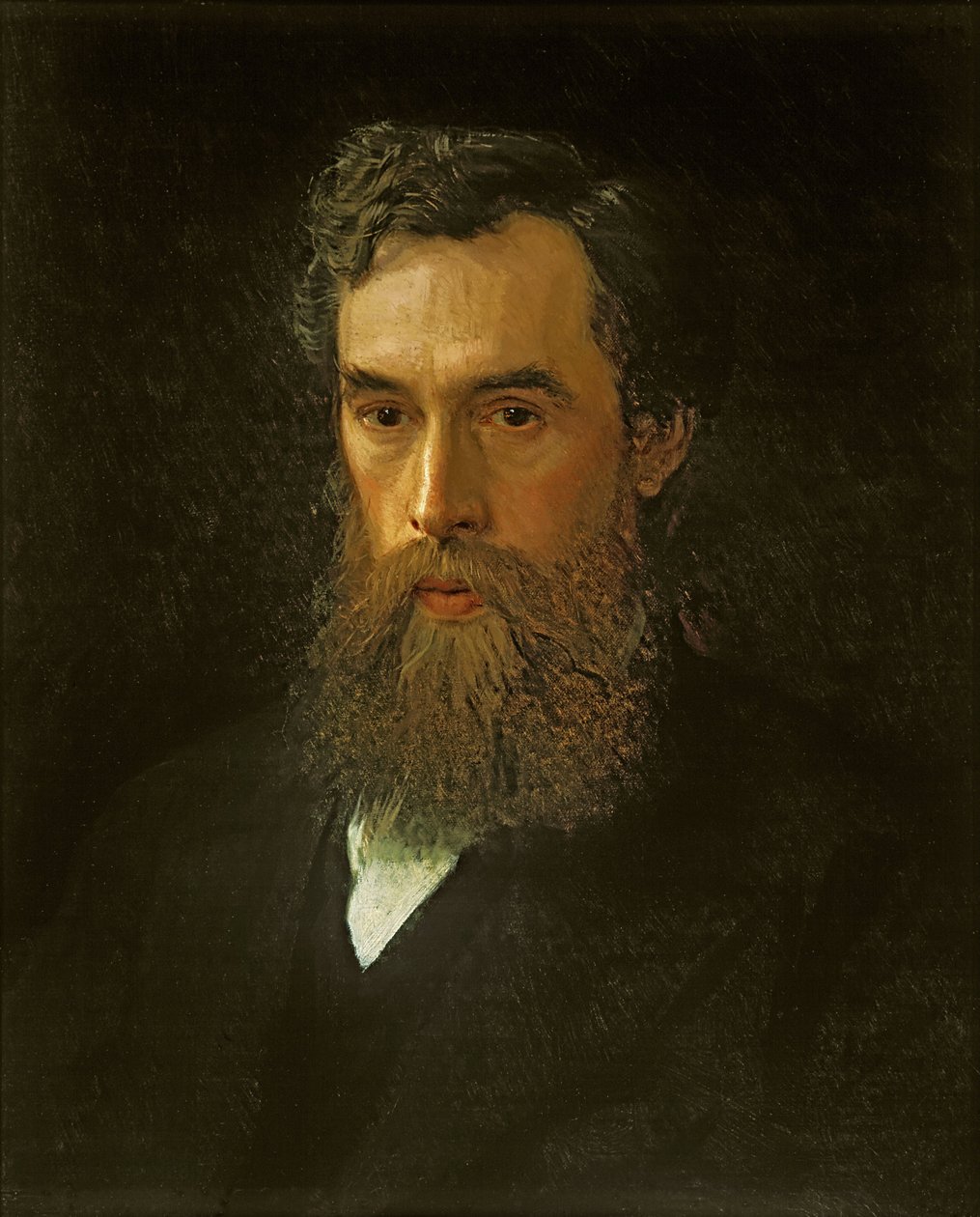 Pavel Tretyakov的肖像（1832-1898） 作者 伊万·尼古拉耶维奇·克拉姆斯科伊