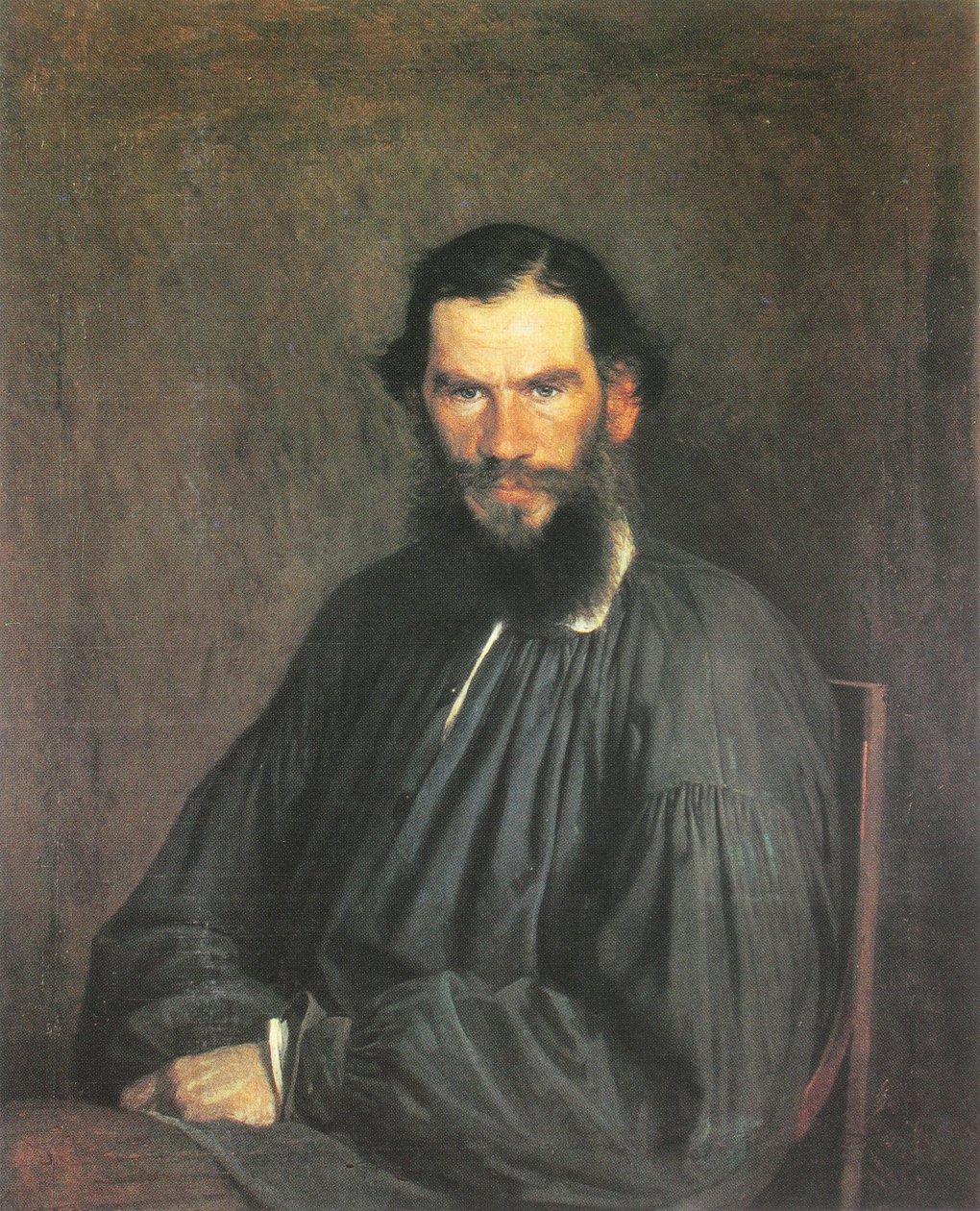 Leo Tolstoi的肖像 作者 伊万·尼古拉耶维奇·克拉姆斯科伊
