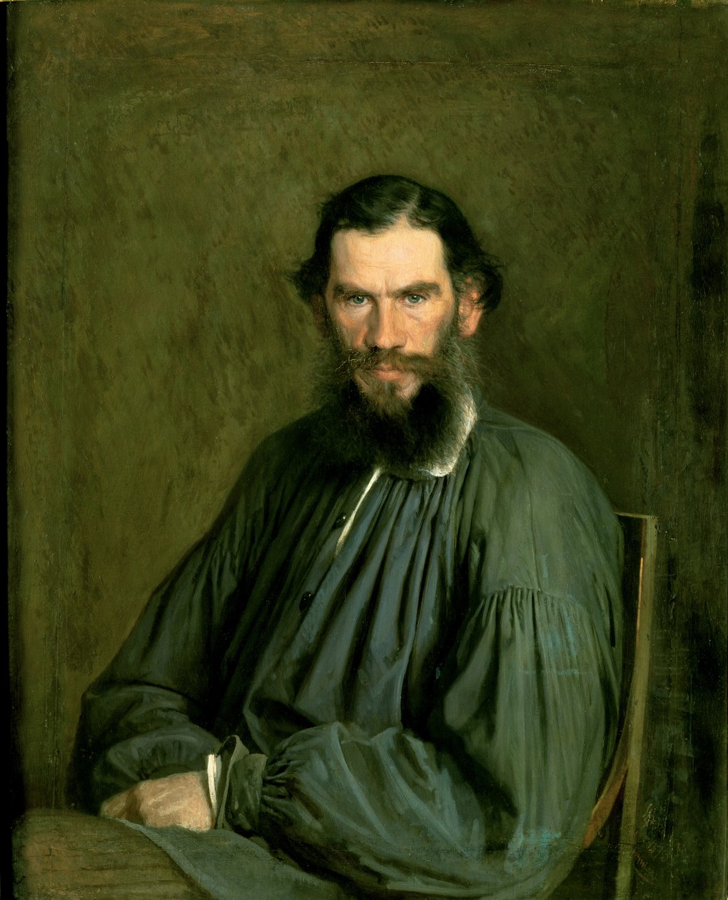 Lev Nikolaevich Tolstoy伯爵（1828-1910）1873年的肖像 作者 伊万·尼古拉耶维奇·克拉姆斯科伊