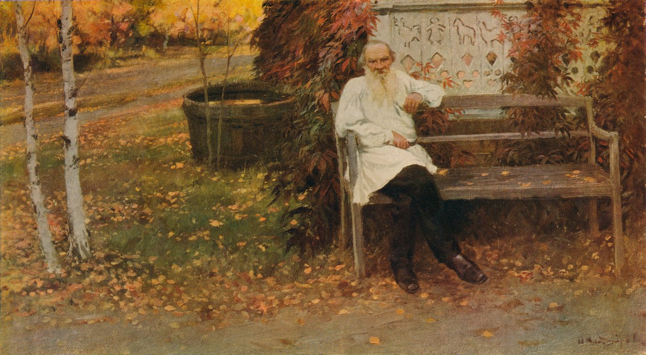 Leo N. Tolstoi伯爵》，约1909年，1911年 作者 伊万·阿列克谢耶维奇·弗拉基米罗夫