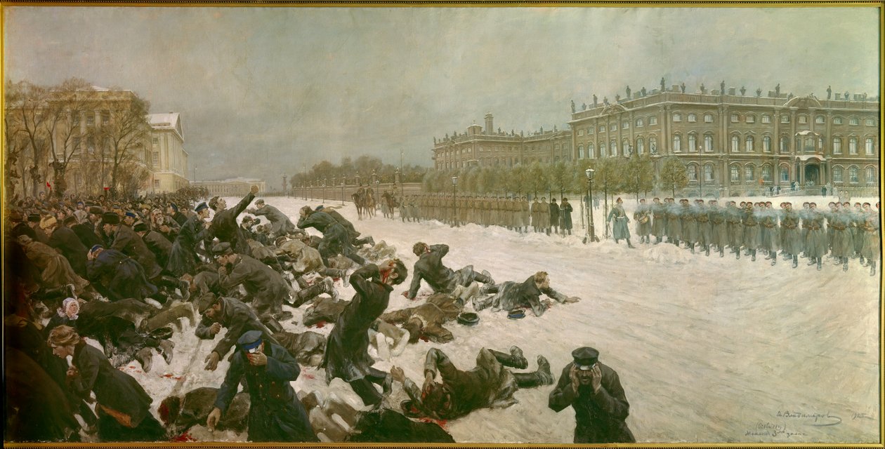1905年俄国革命的开始：《》1月22日冬宫广场枪击事件 作者 伊万·阿列克谢耶维奇·弗拉基米罗夫