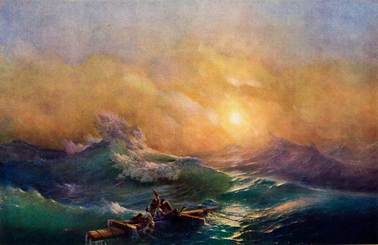 最高浪，1850年，1939年。 作者 伊万·艾瓦佐夫斯基（Ivan Ayvazovsky）