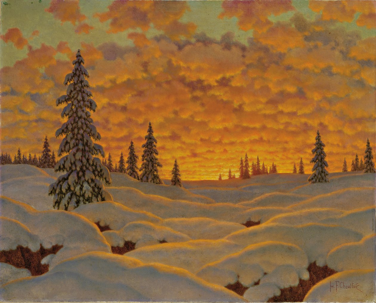 在芬兰的日落 作者 伊凡（Ivan Fedorovich Choultse）