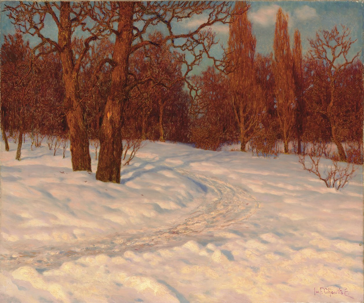 黄昏的冬季景观 作者 伊凡（Ivan Fedorovich Choultse）