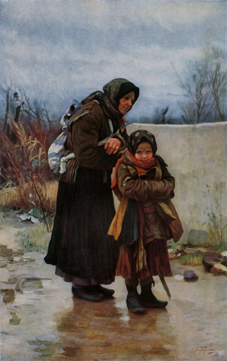 祖母和孙子》，1880年代，1965年。 作者 伊万·伊万诺维奇·特沃罗兹尼科夫