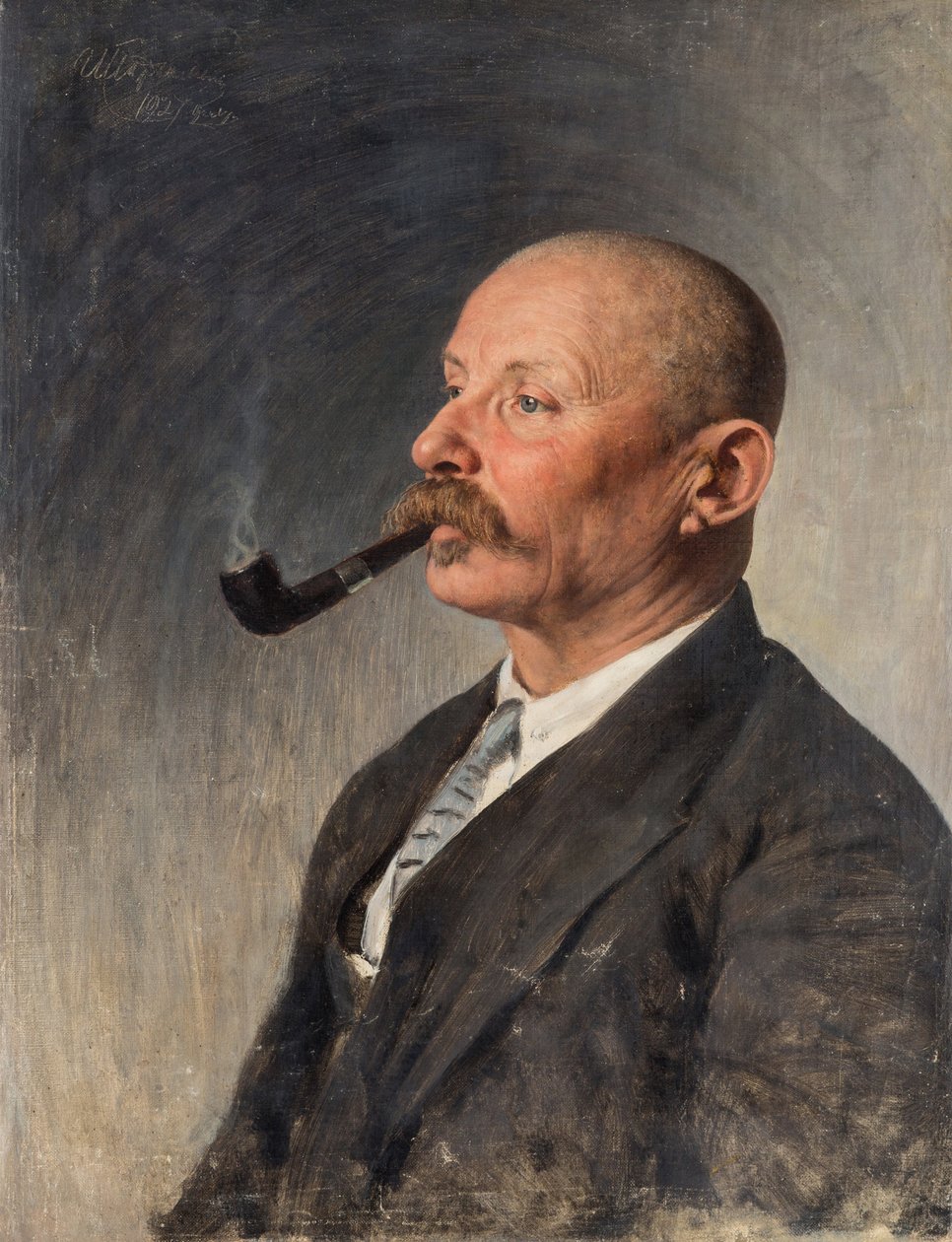 Aleksej Pavlovic Capygin - 作家 Aleksey Pavlovich Chapygin (1870-1937) par Parkhomenko, Ivan Kirillovich (1870-1940) 的肖像。 布面油画，尺寸：67x52 作者 伊万·基里罗维奇·帕克霍缅科