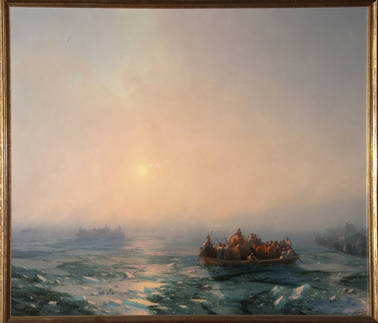 1872年在第聂伯河上漂流的冰 作者 伊万·康斯坦丁诺维奇·艾瓦佐夫斯基