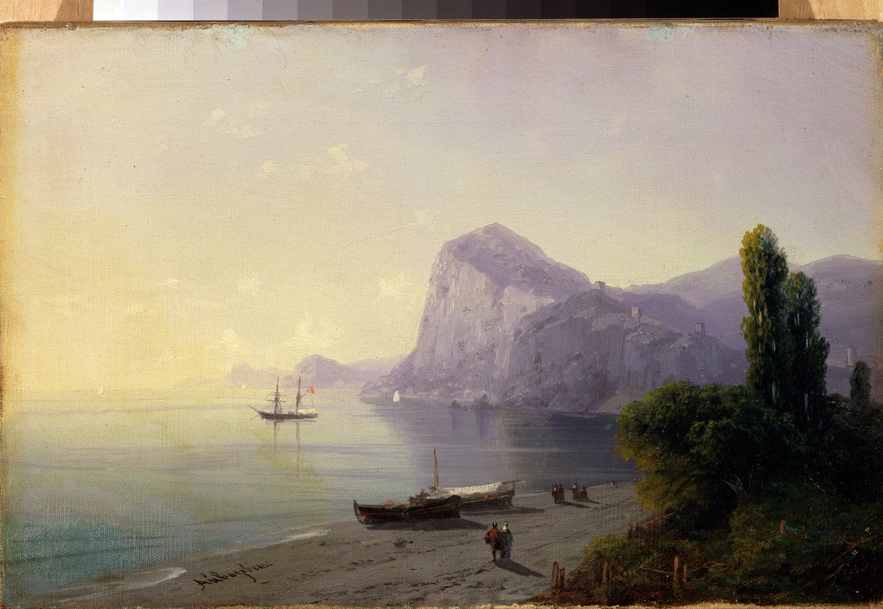苏达克要塞（乌克兰）。Peinture de Ivan Konstantinovich Aivazovsky (Ivan Konstantinovitch Aivazovski). 作者 伊万·康斯坦丁诺维奇·艾瓦佐夫斯基