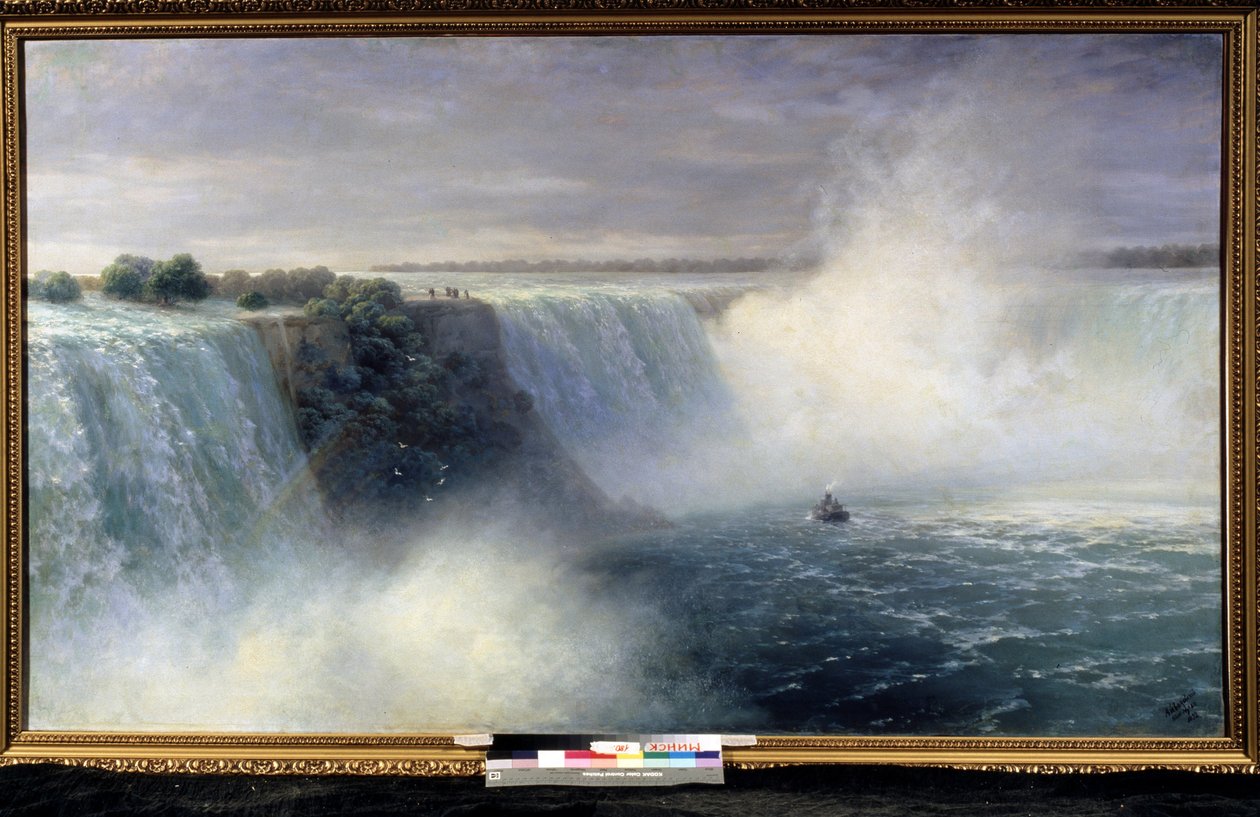 "Les chutes du Niagara" Peinture de Ivan Aivazovski (1817-1900) 1892 明斯克白俄罗斯共和国国家艺术博物馆 作者 伊万·康斯坦丁诺维奇·艾瓦佐夫斯基