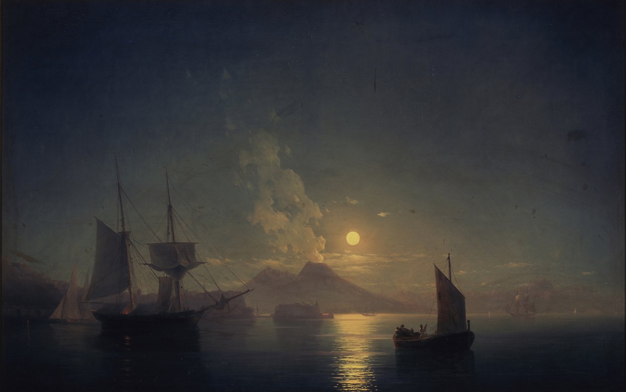 那不勒斯之夜，1850年 作者 伊万·康斯坦丁诺维奇·艾瓦佐夫斯基