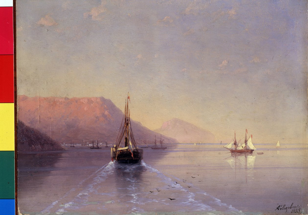 安静（平静）。Peinture de Ivan Konstantinovich Aivazovsky (Ivan Konstantinovitch Aivazovski). 作者 伊万·康斯坦丁诺维奇·艾瓦佐夫斯基